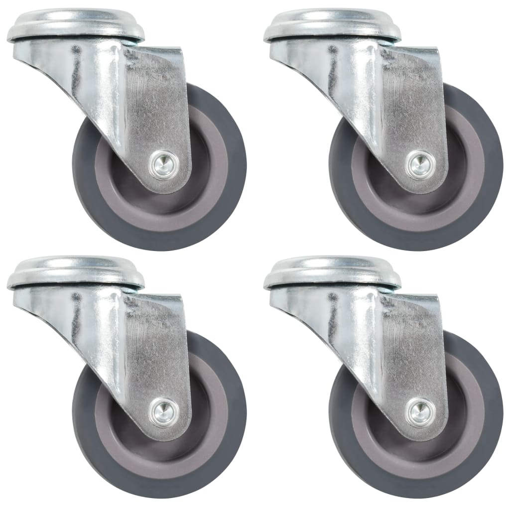vidaXL Roulettes pivotantes avec platine à trous 4 pcs 50 mm
