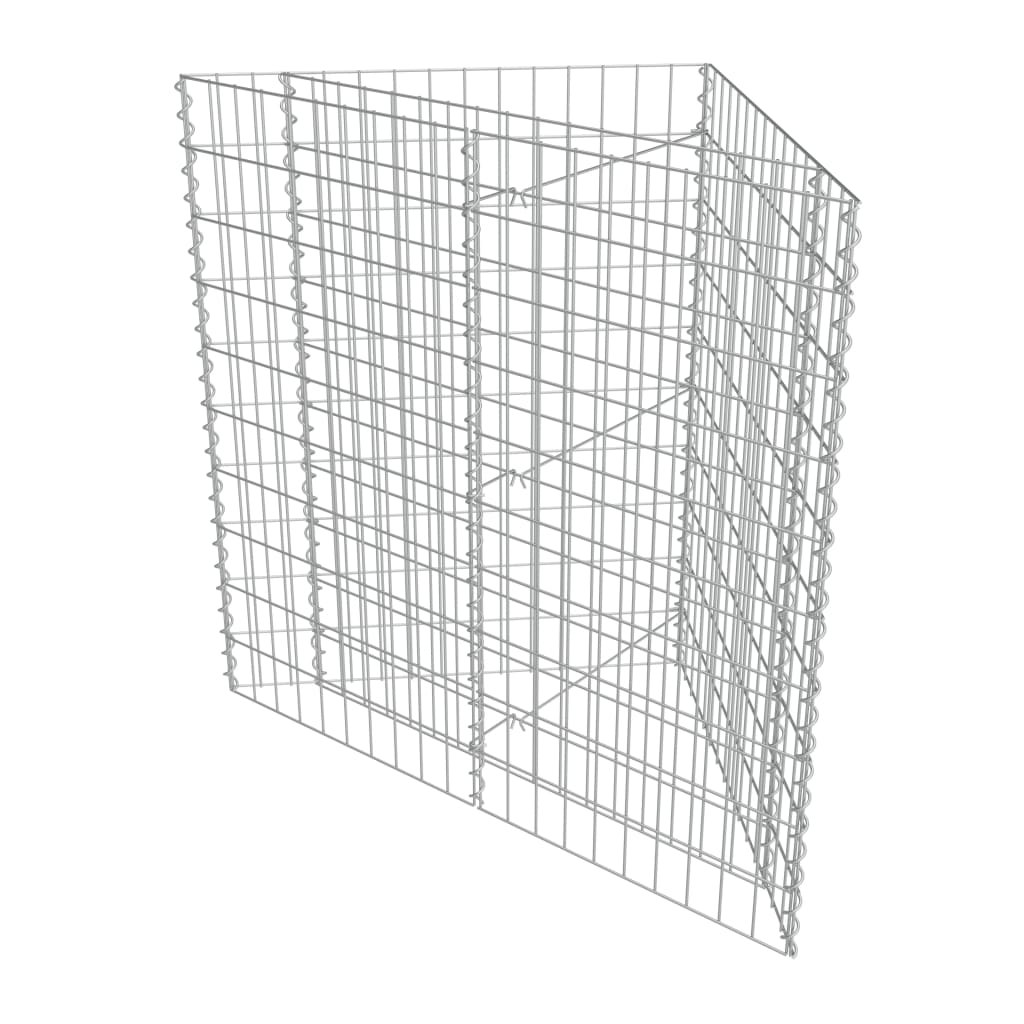 vidaXL Raised Gabion Planter 75x75x100 cm Galvanised Steel