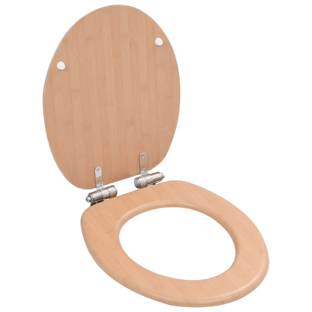 vidaXL Toilet Seat Soft Close Simple Design MDF White