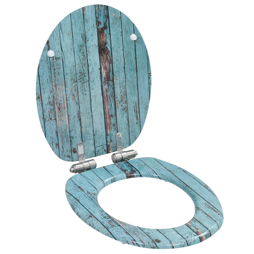 vidaXL Toilet Seat Soft Close Simple Design MDF White