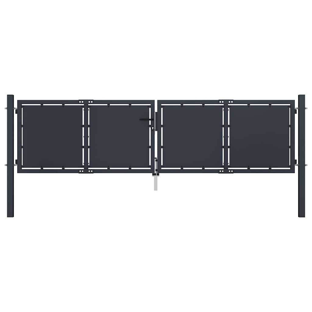 vidaXL Garden Gate Steel 100x75 cm Anthracite