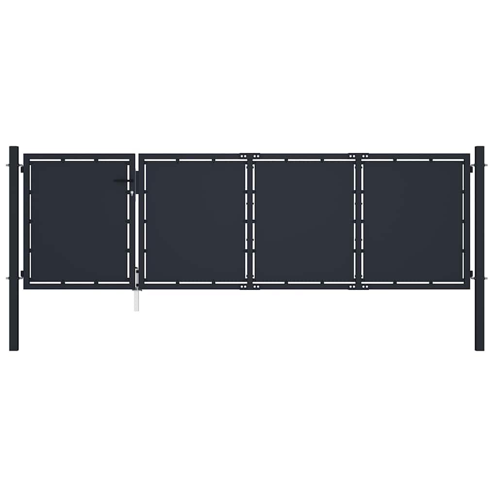 vidaXL Garden Gate Steel 100x75 cm Anthracite