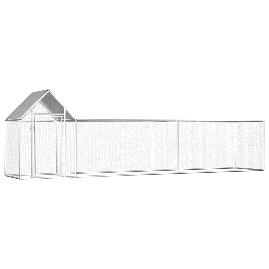 vidaXL Chicken Coop 2x1x1.5 m Galvanized Steel