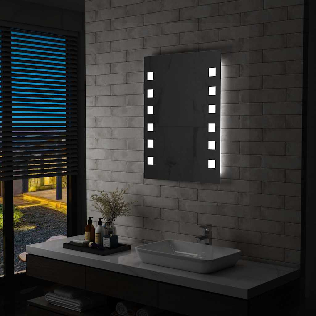 vidaXL Bathroom Mirror LED 60x80 cm