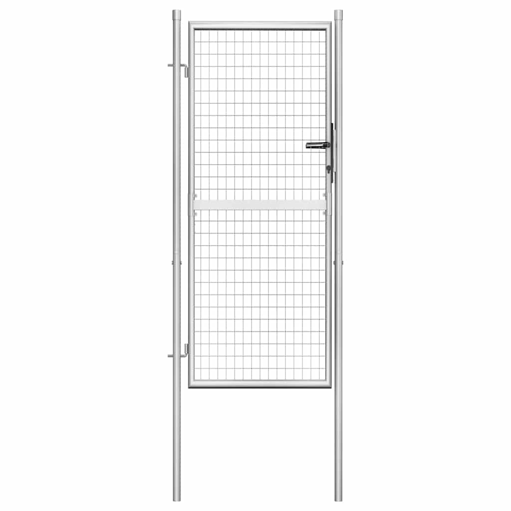 vidaXL Garden Gate Galvanized Steel 100x75 cm Silver