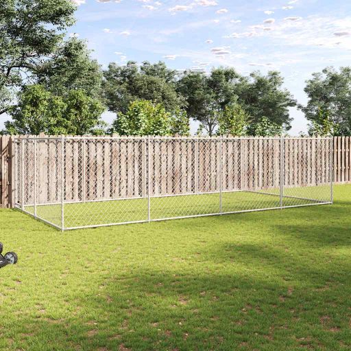 vidaXL Hondenkennel voor buiten met dak 7,6x3,8x2,3 m