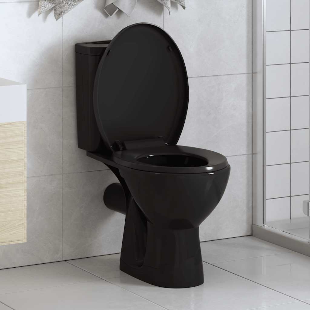 vidaXL Soft-Close Toilet Seat with Quick-Release Design Square White