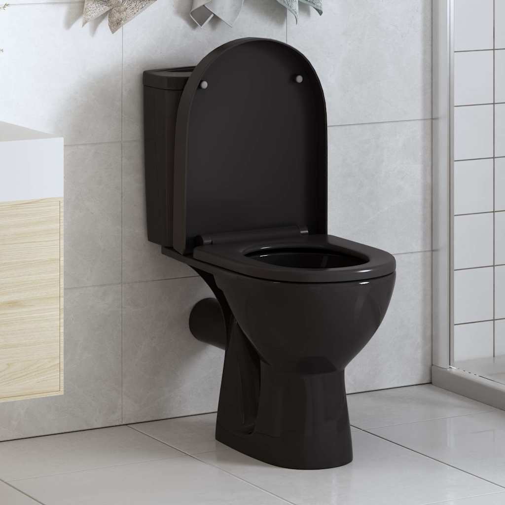vidaXL Soft-Close Toilet Seat with Quick-Release Design Square White