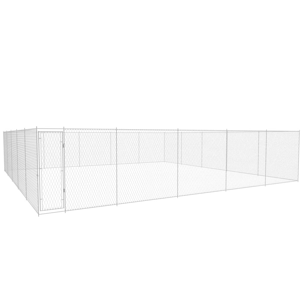 vidaXL Outdoor Dog Kennel 570x570x185 cm Galvanised Steel