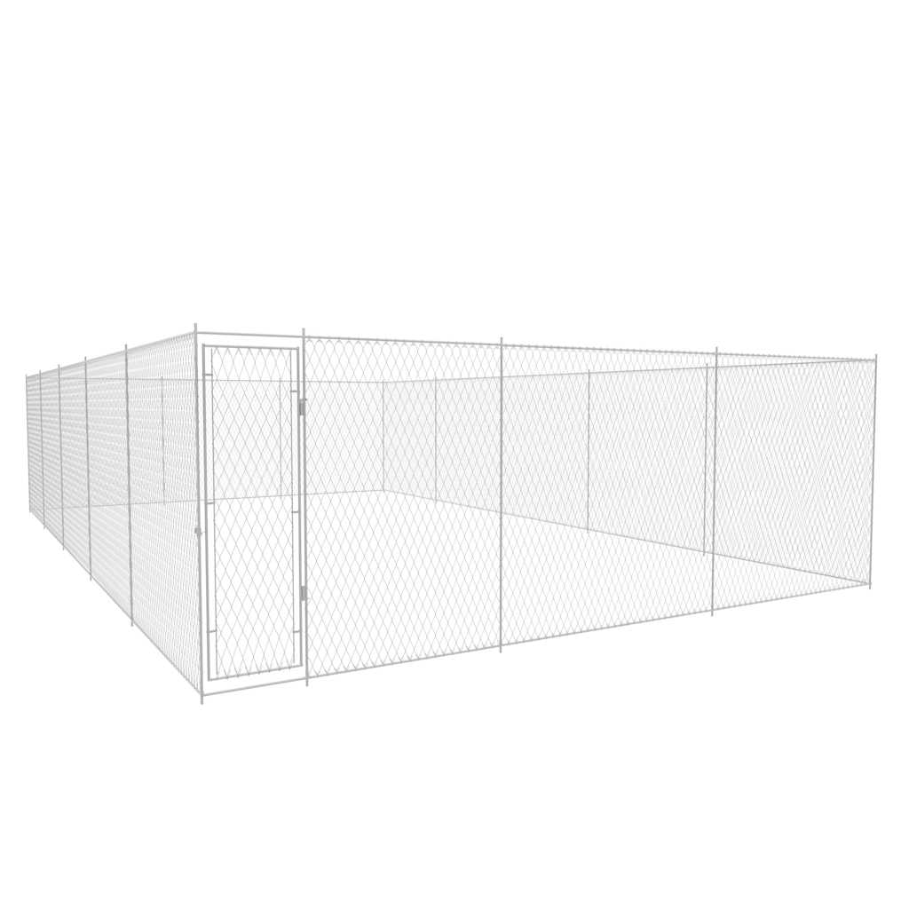 vidaXL Outdoor Dog Kennel 570x570x185 cm Galvanised Steel
