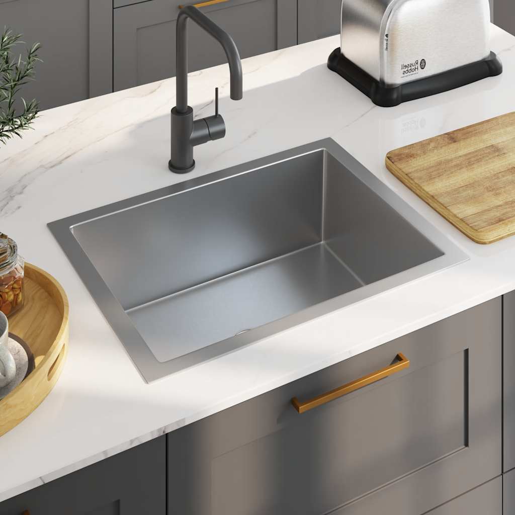 vidaXL Handmade Sink Stainless Steel