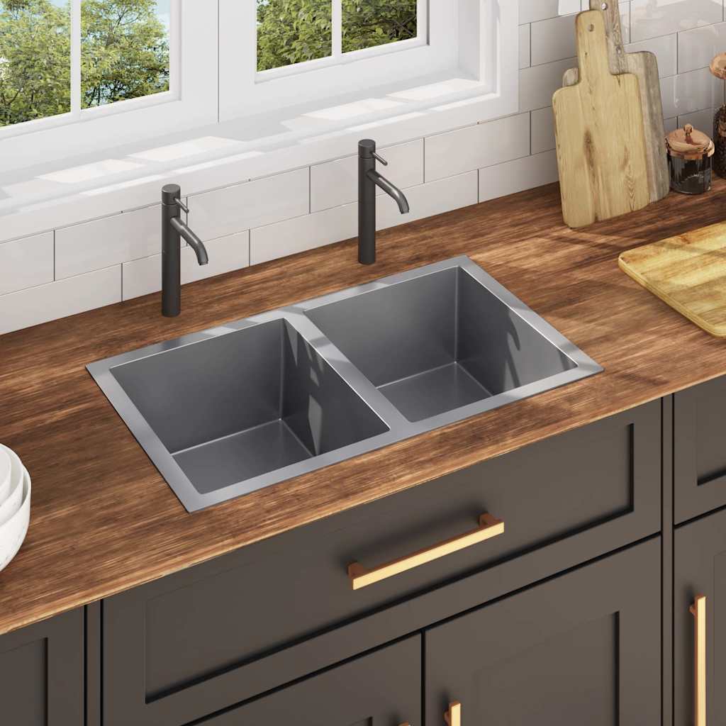 vidaXL Handmade Sink Stainless Steel