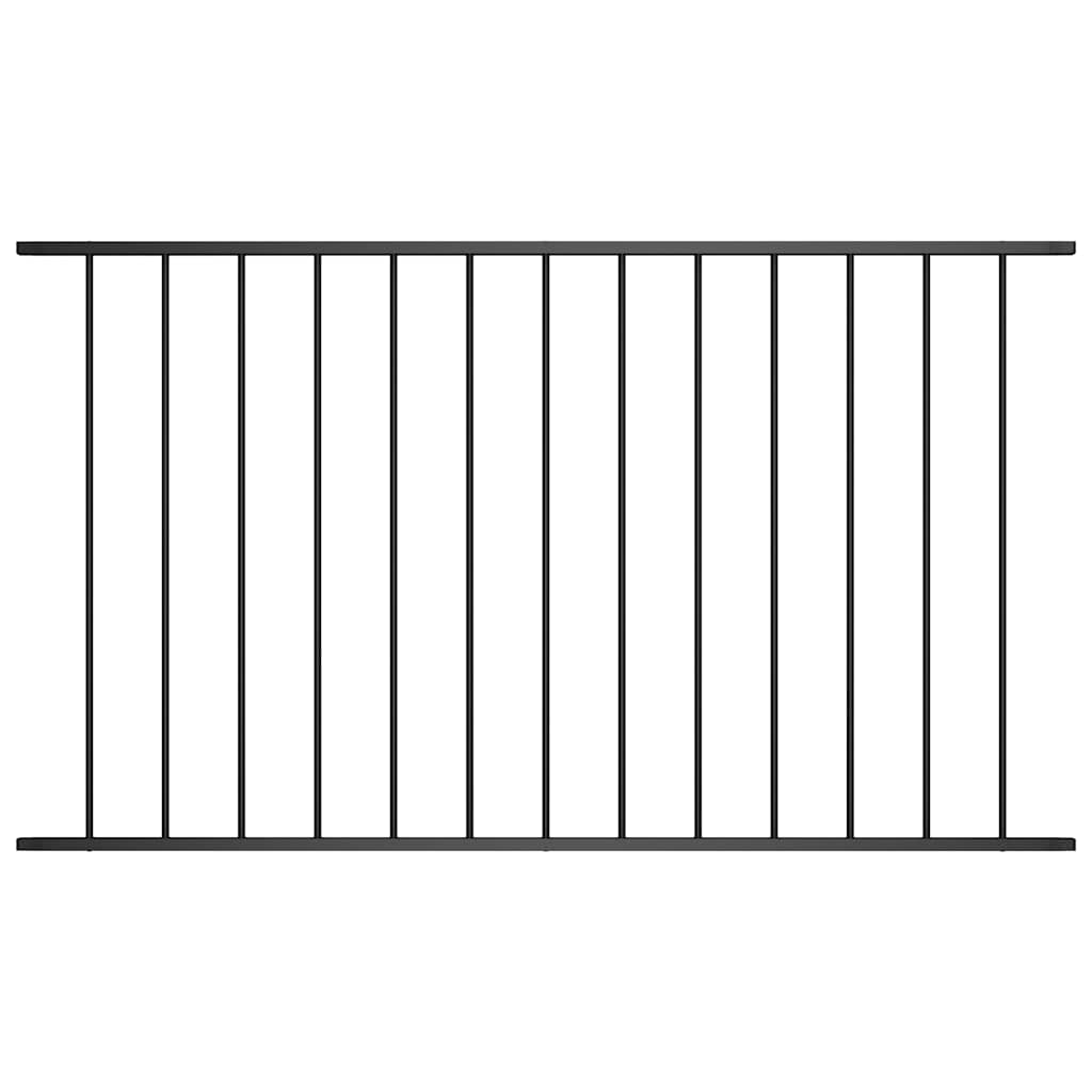 vidaXL Fence Panel powder-coated steel 1.7x0.75 m black