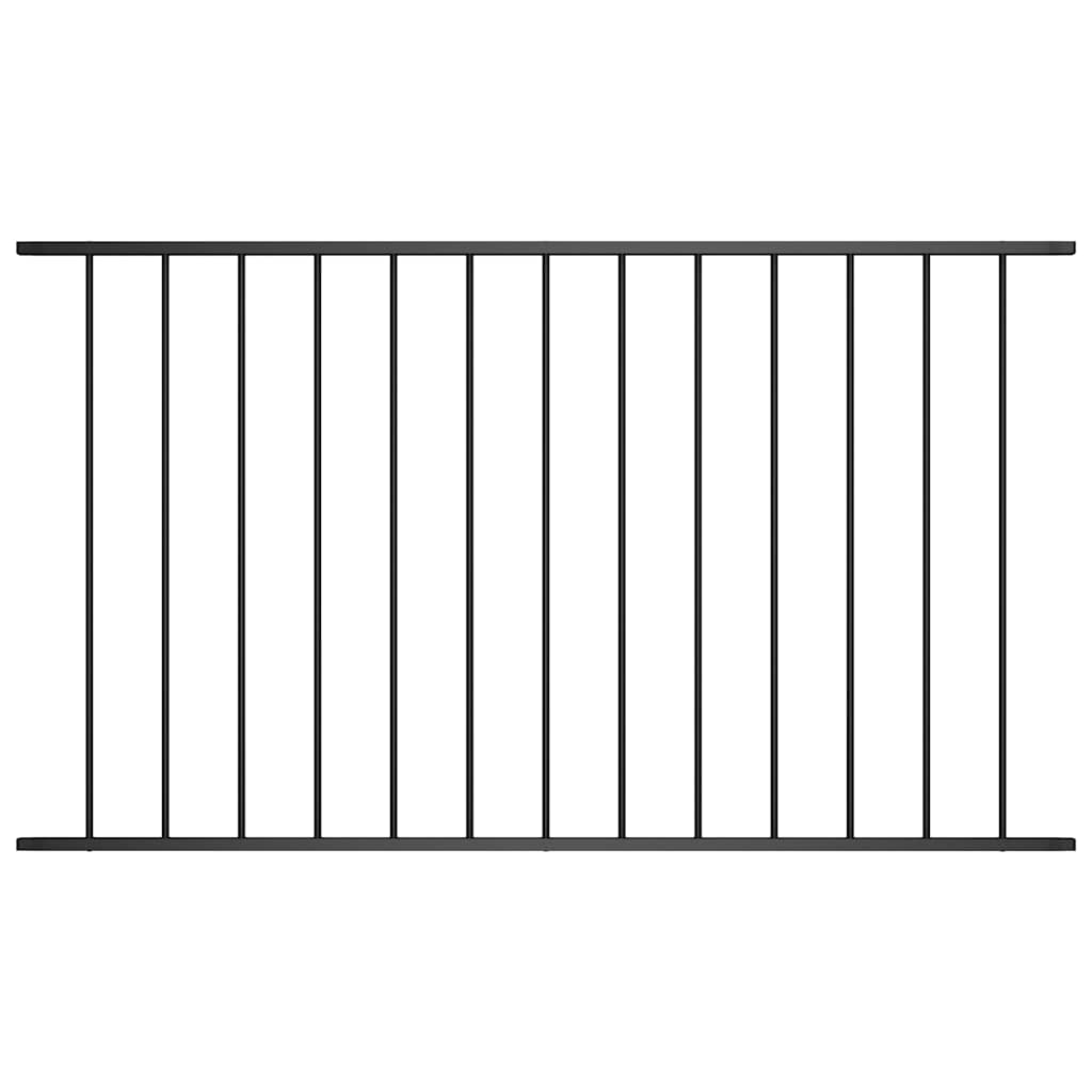 vidaXL Fence Panel powder-coated steel 1.7x0.75 m black