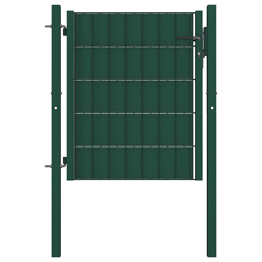 vidaXL Garden Gate PVC and Steel 100x81 cm Anthracite