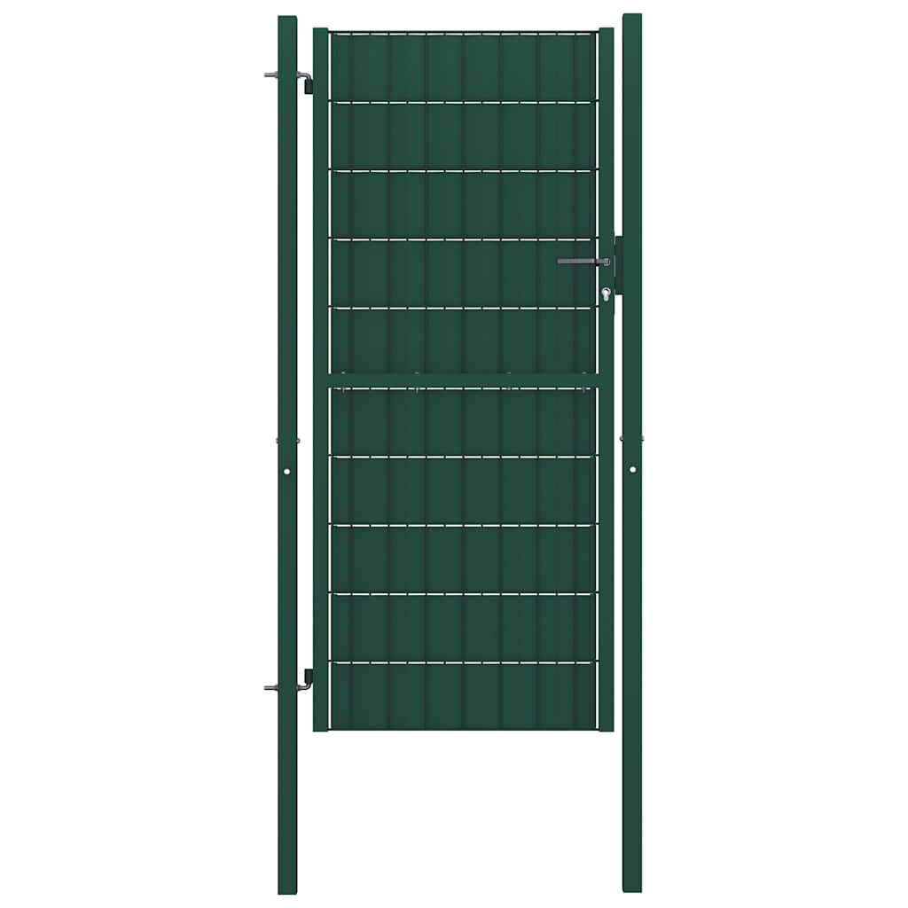 vidaXL Garden Gate PVC and Steel 100x81 cm Anthracite