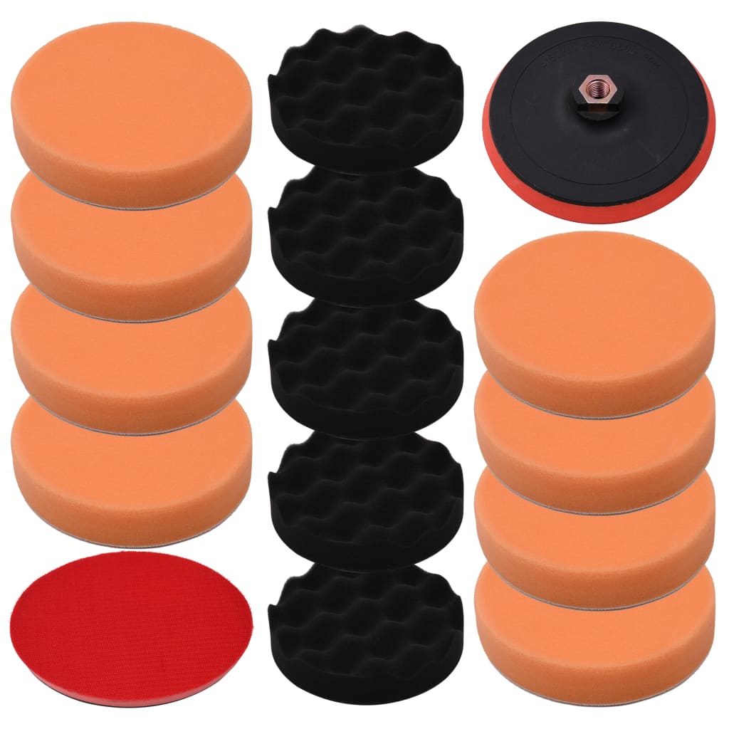 vidaXL 18-piece Polishing Pad Set 150 mm