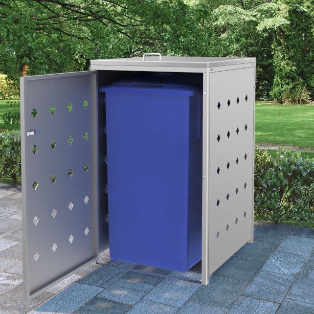 vidaXL Single Bin Storage 240 L Stainless Steel