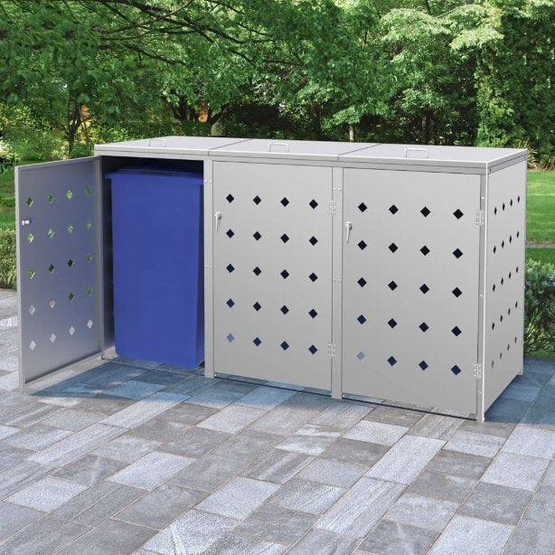 vidaXL Single Bin Storage 240 L Stainless Steel