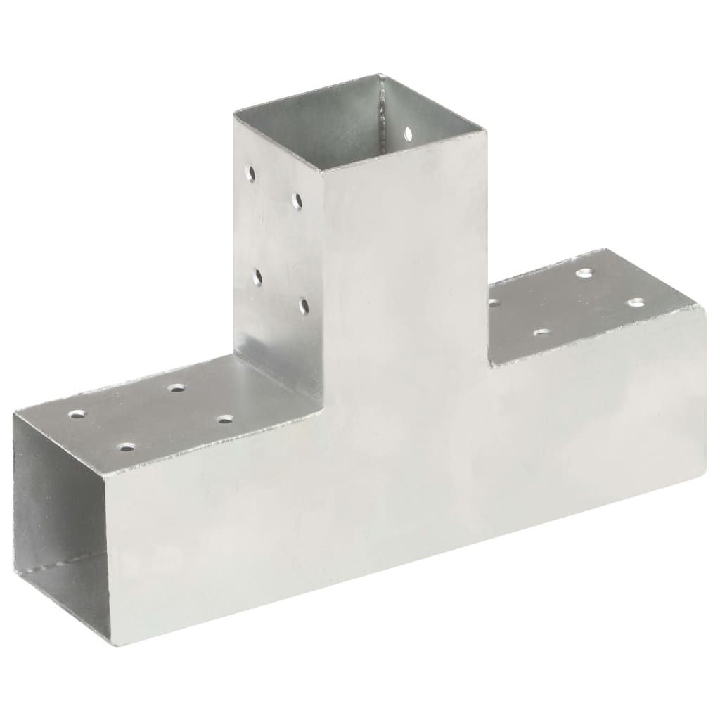 vidaXL Post Connector L-shape 71x71 mm Galvanized Metal