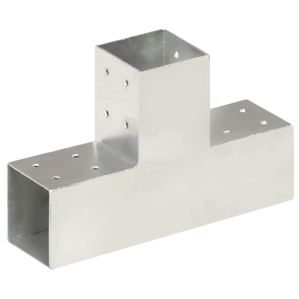 vidaXL Post Connector L-shape 71x71 mm Galvanized Metal