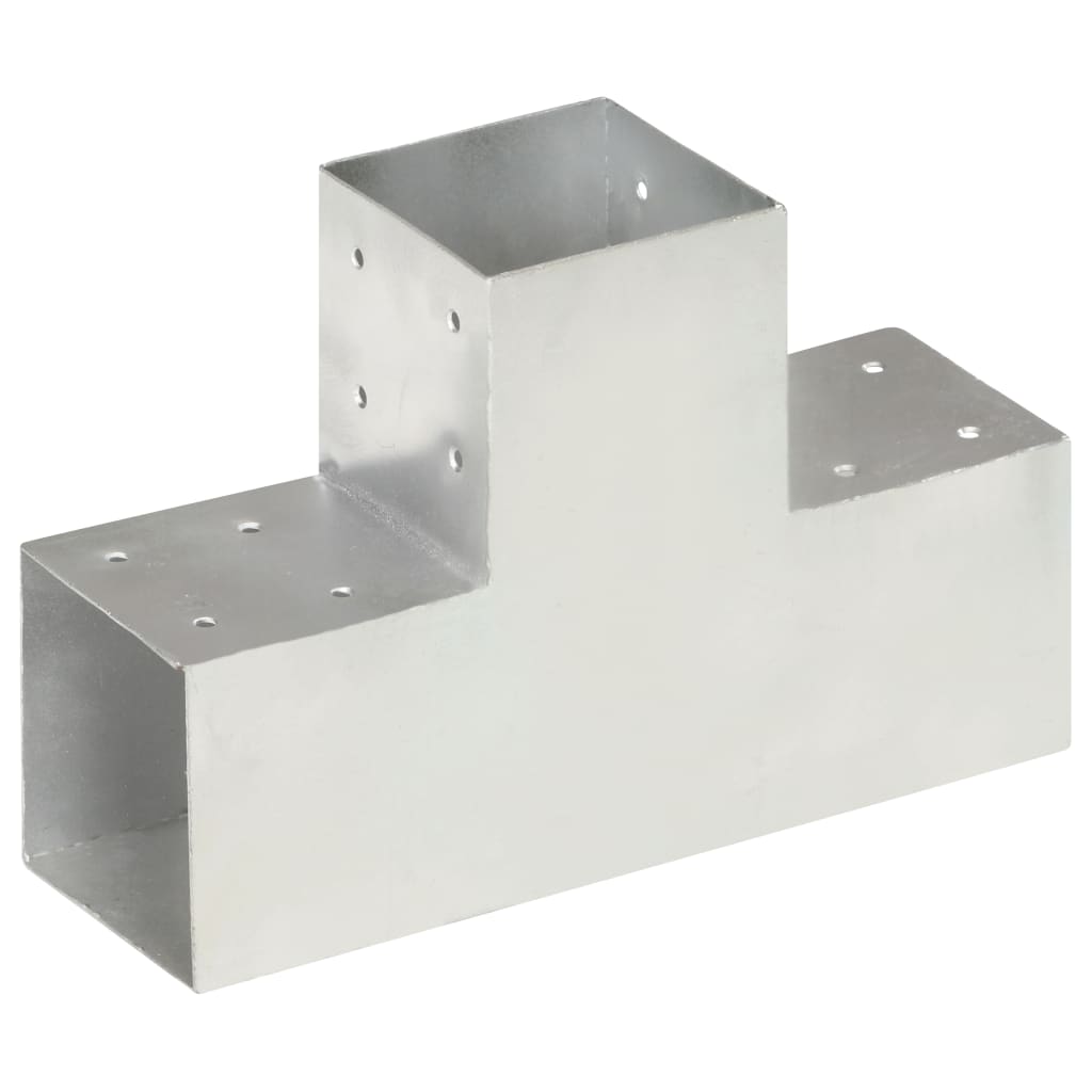 vidaXL Post Connector L-shape 71x71 mm Galvanized Metal