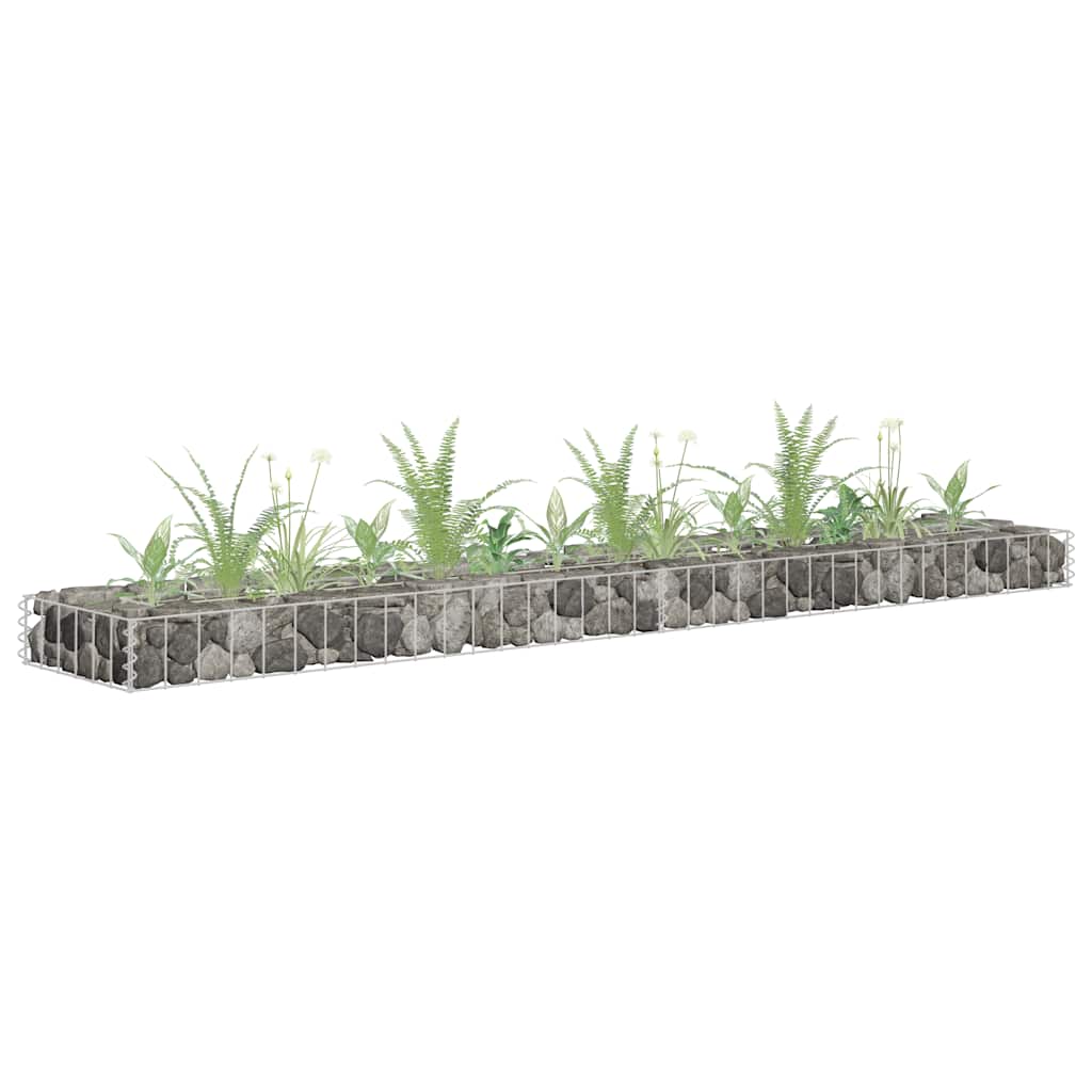 vidaXL Gabion Raised Garden Bed 90x30x10 cm Galvanised Steel