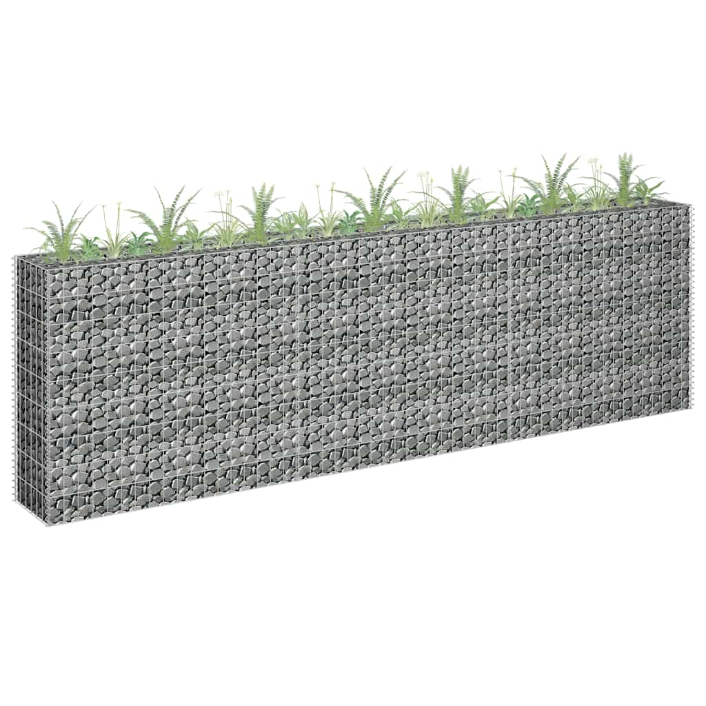 vidaXL Gabion Raised Garden Bed 90x30x10 cm Galvanised Steel