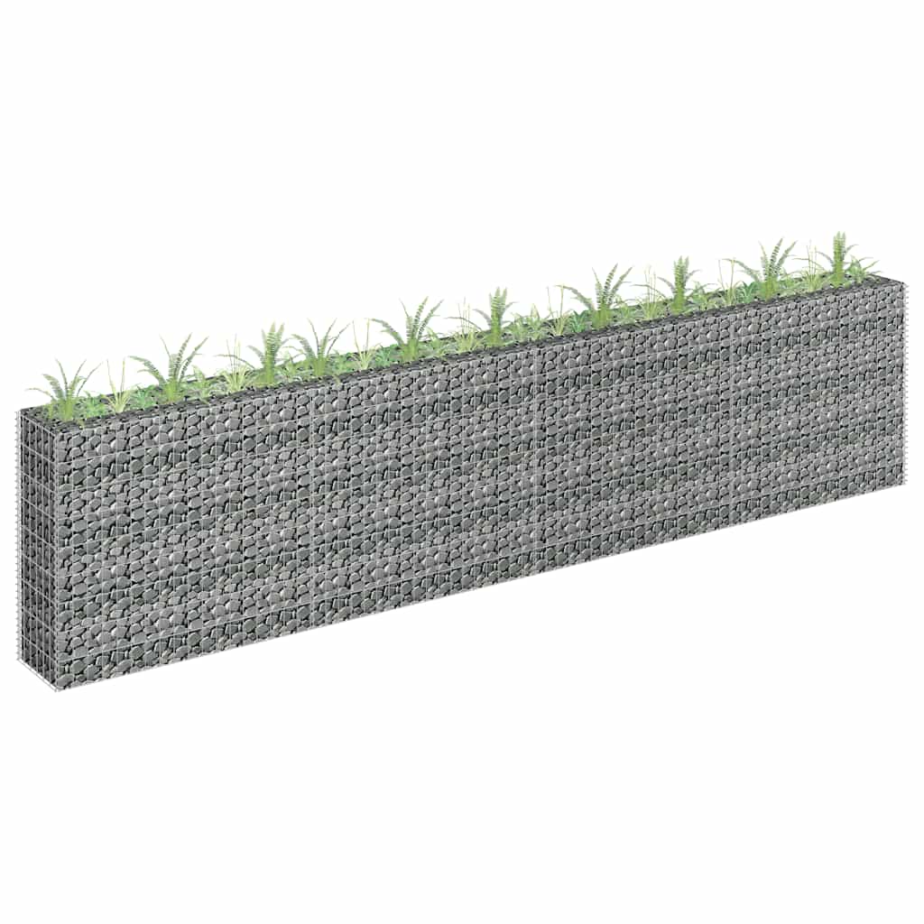 vidaXL Gabion Raised Garden Bed 90x30x10 cm Galvanised Steel