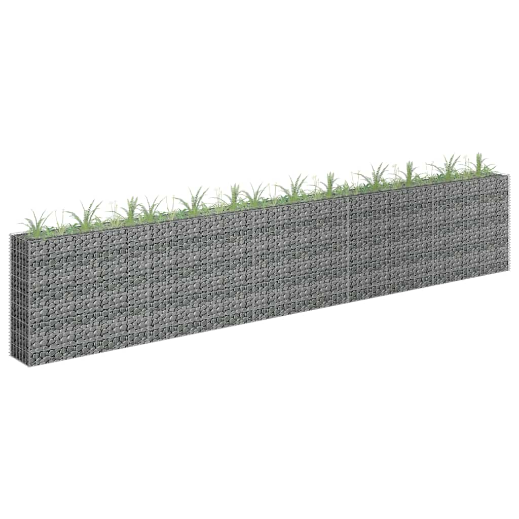 vidaXL Gabion Raised Garden Bed 90x30x10 cm Galvanised Steel