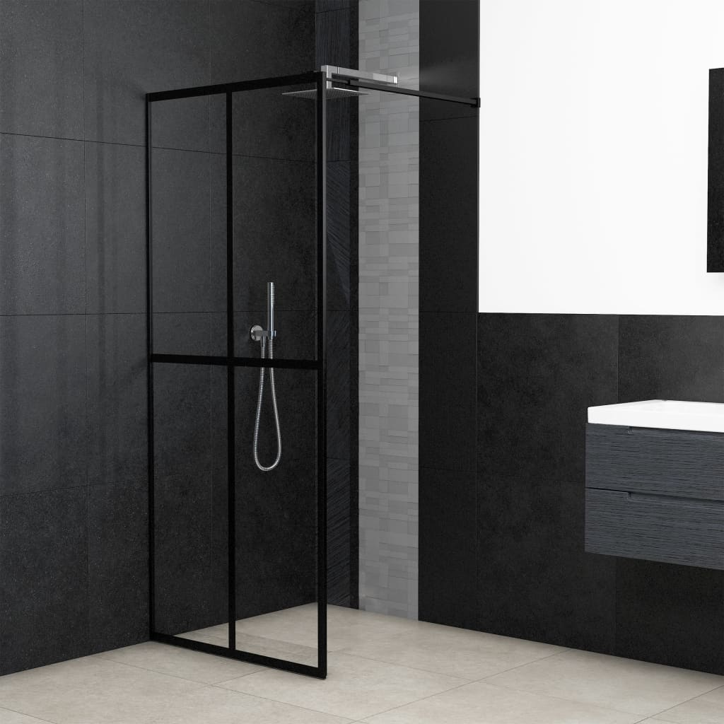 vidaXL Walk-in Shower Screen 80x195 cm Transparent Tempered Glass
