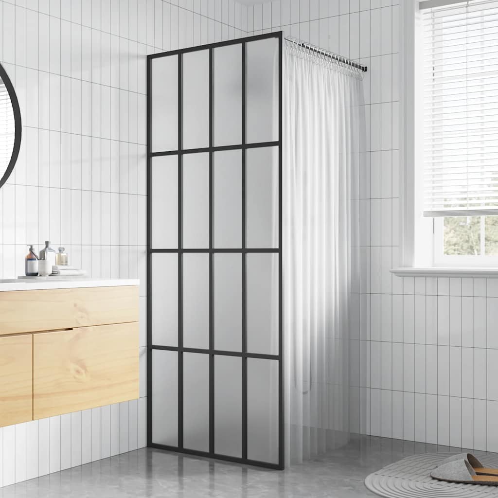 vidaXL Walk-in Shower Screen 80x195 cm Transparent Tempered Glass