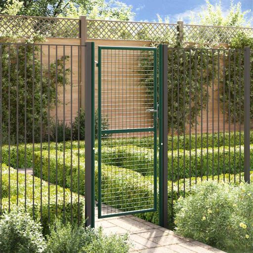 vidaXL Hekpoort acier 100x75 cm vert