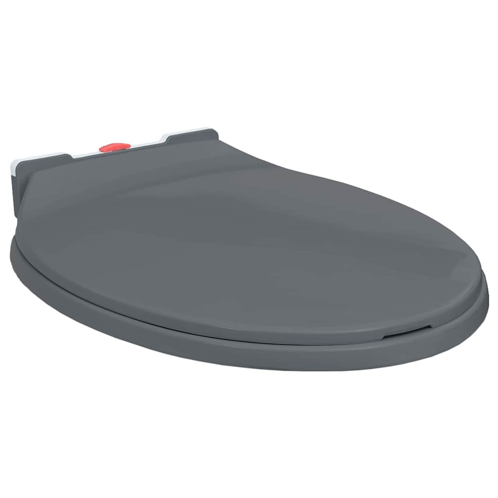 vidaXL Soft-close Oval Toilet Seat Light Grey