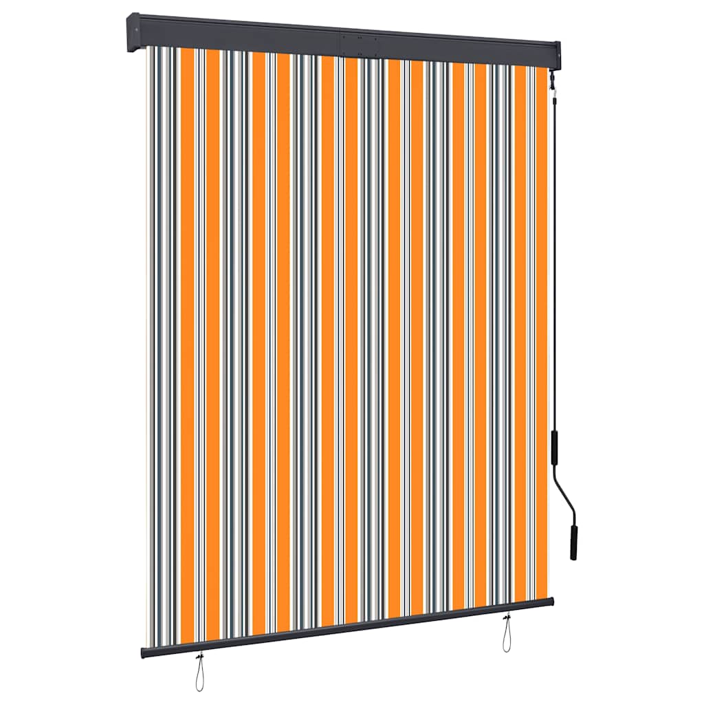 vidaXL Rolgordijn voor buiten 60x250 cm blauw en wit