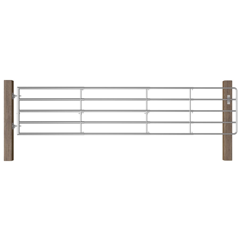 vidaXL Porte avec 5 supports (95-170)x90 cm acier inoxydable couleur argent
