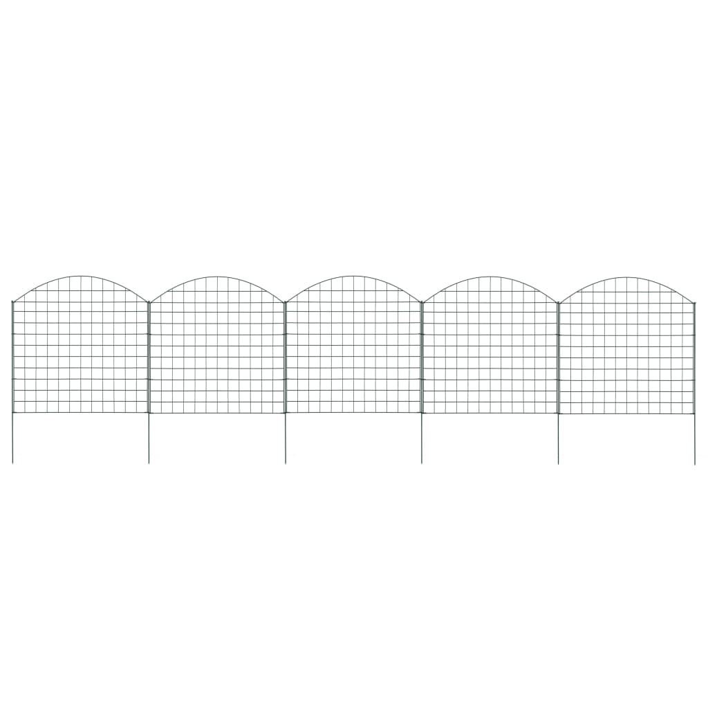 vidaXL Fencing Set Curved 77.3x26 cm Green