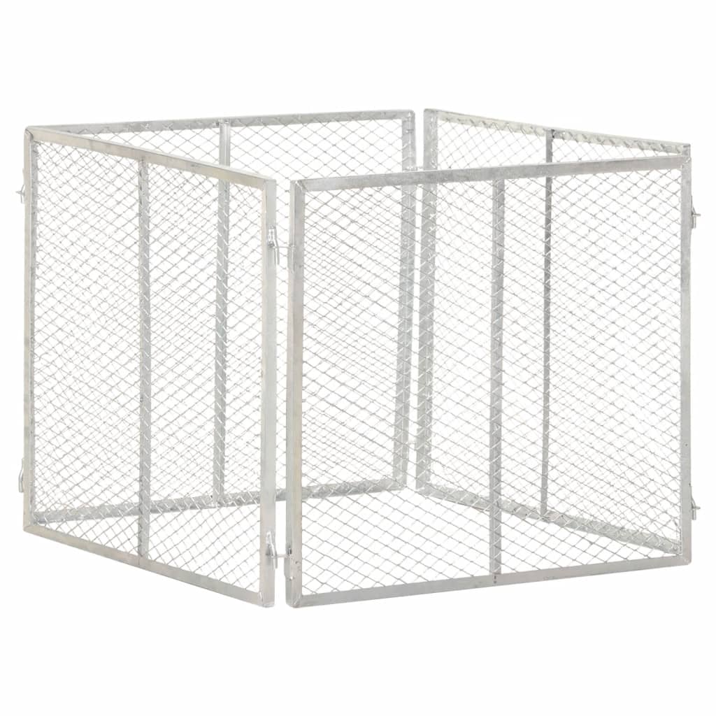 vidaXL Compostbak 85x85x70 cm gegalvaniseerd staal