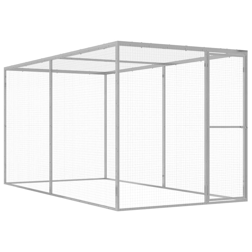 vidaXL Cat Cage 1.5x1.5x1.5 m Galvanized Steel