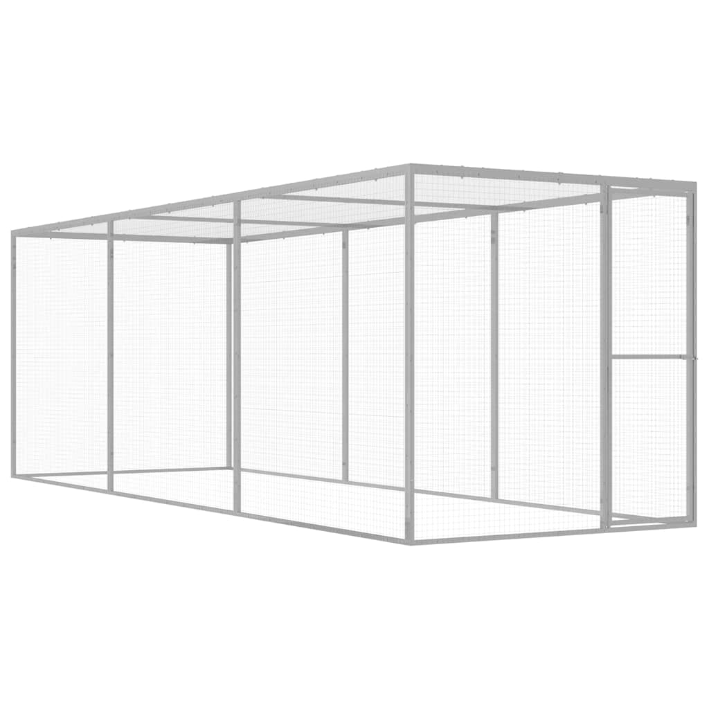 vidaXL Cat Cage 1.5x1.5x1.5 m Galvanized Steel