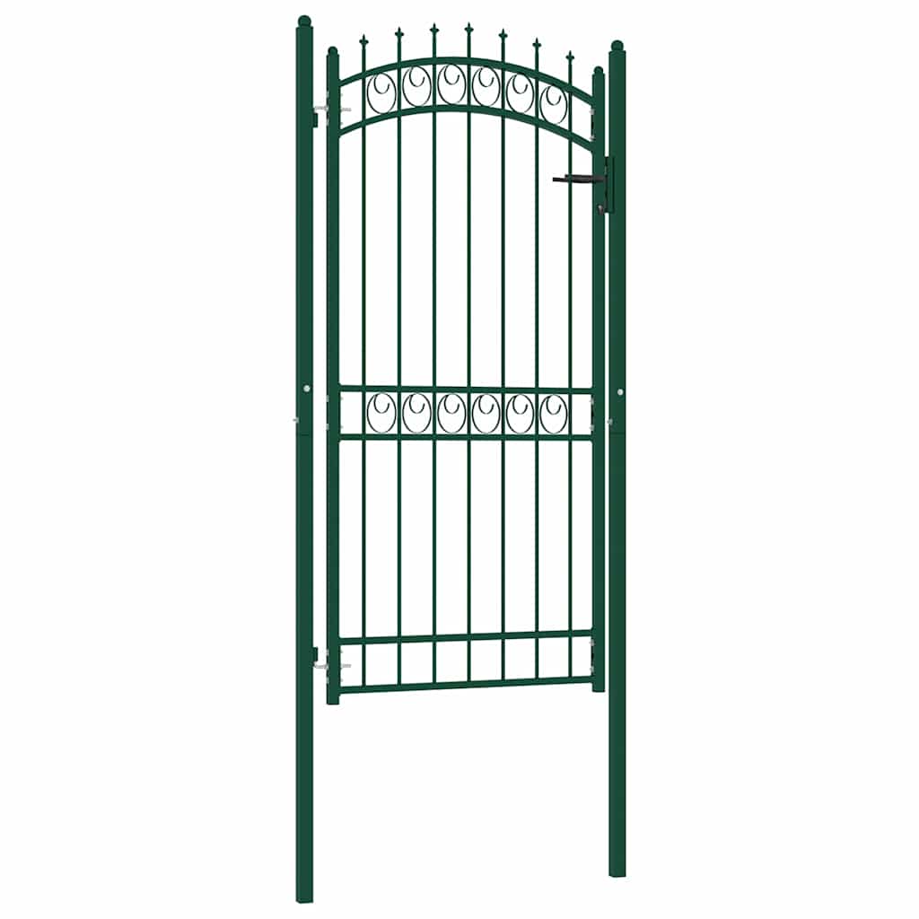 vidaXL Spear Top Gate 103x97 cm Steel Green