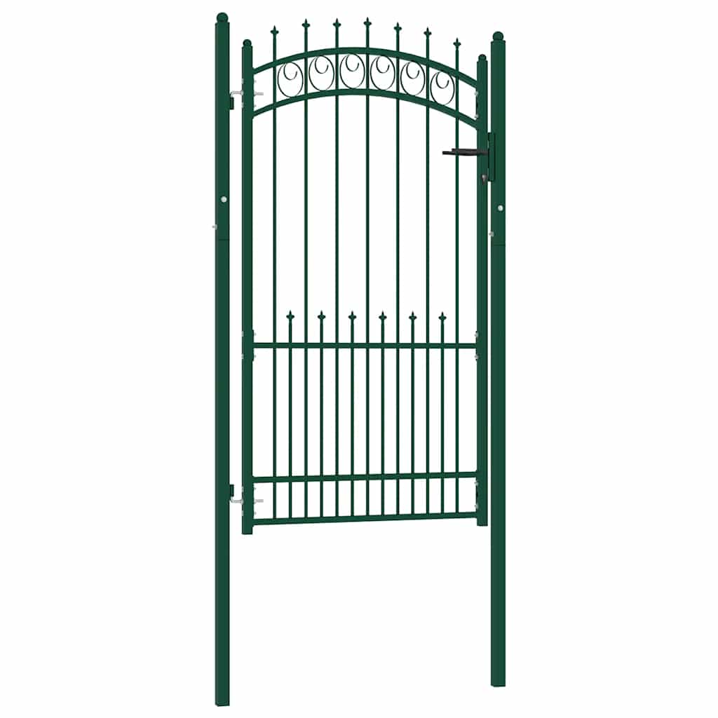 vidaXL Poort met speerpunten 104x97 cm staal groen