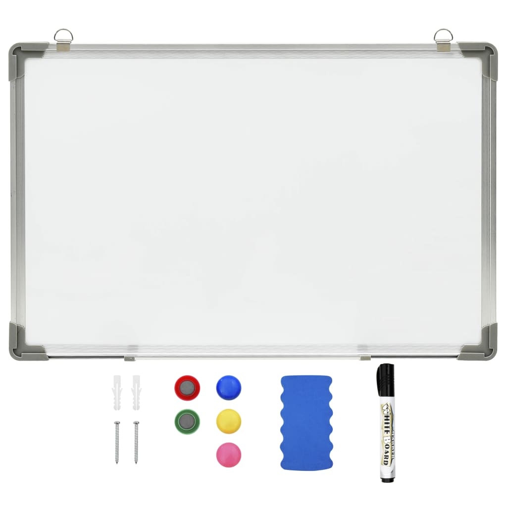 vidaXL Magnetic Whiteboard 50x35 cm Steel White