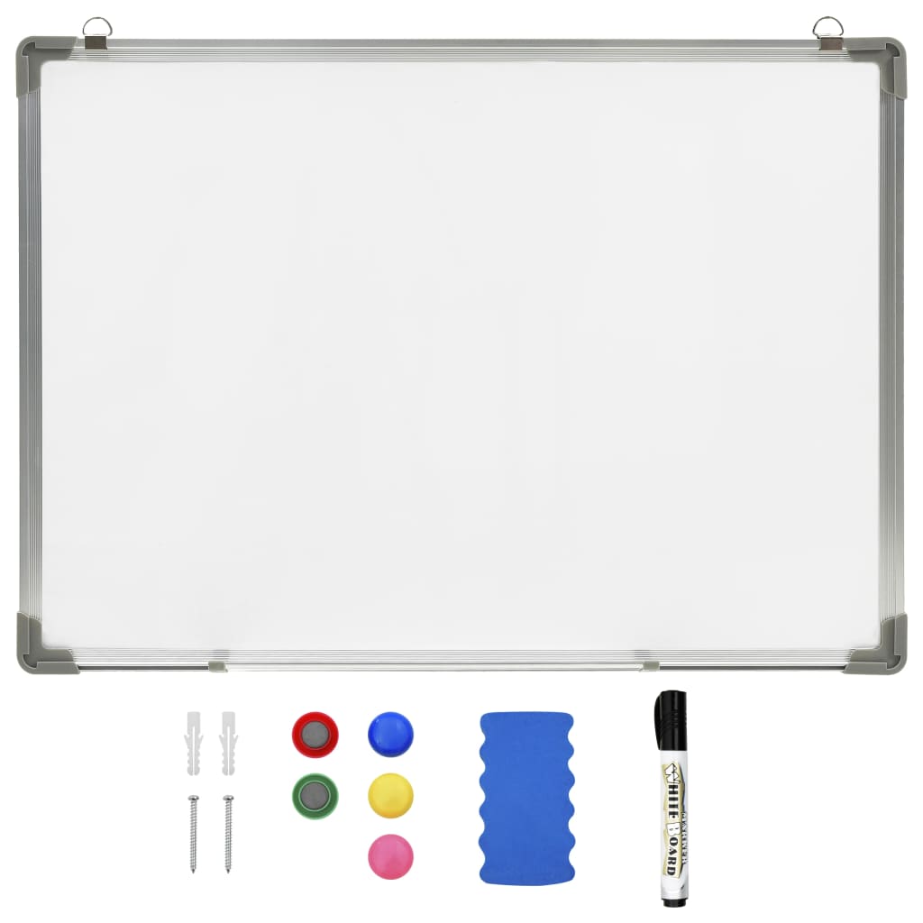 vidaXL Magnetic Whiteboard 50x35 cm Steel White