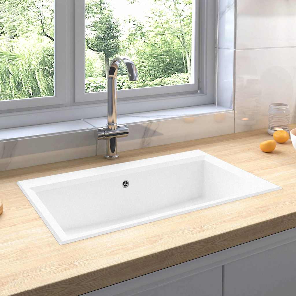 vidaXL Kitchen Sink Black 79 x 50 x 31 cm Quartz and Resin