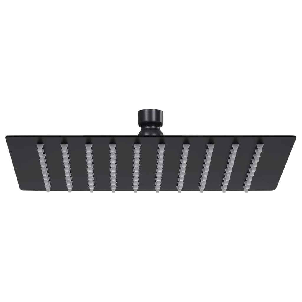 vidaXL Round Rain Shower Head 20 cm Stainless Steel Black