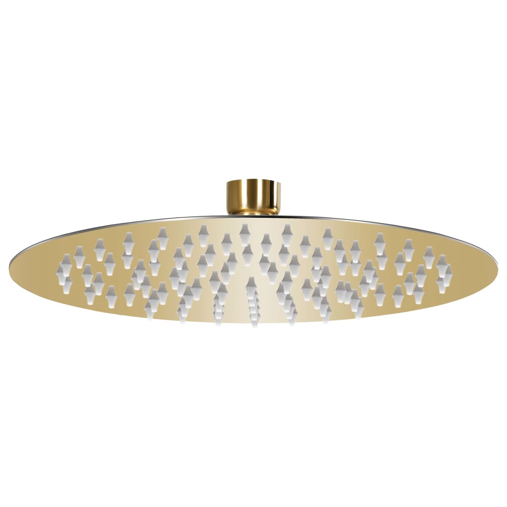 vidaXL Round Rain Shower Head 20 cm Stainless Steel Black