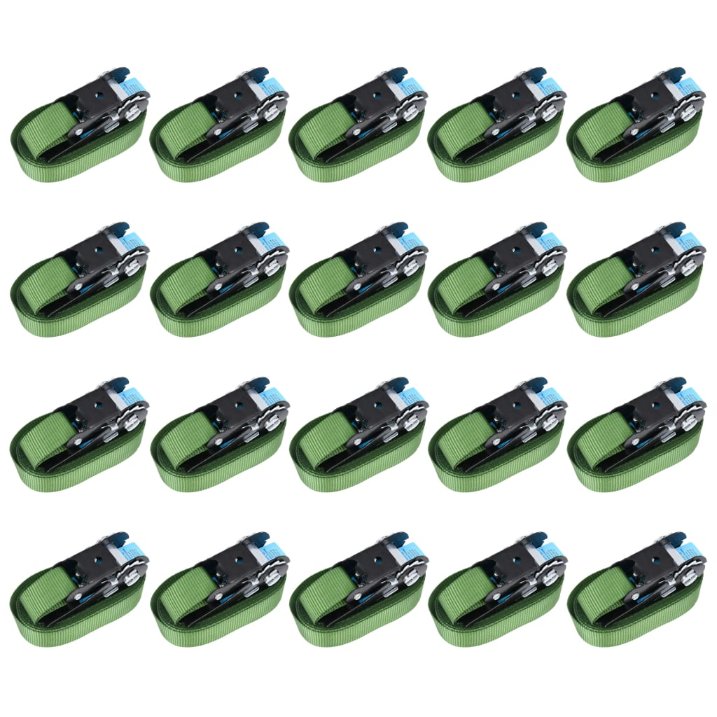 vidaXL Ratchet Straps 4 pcs 800 daN 6 m green
