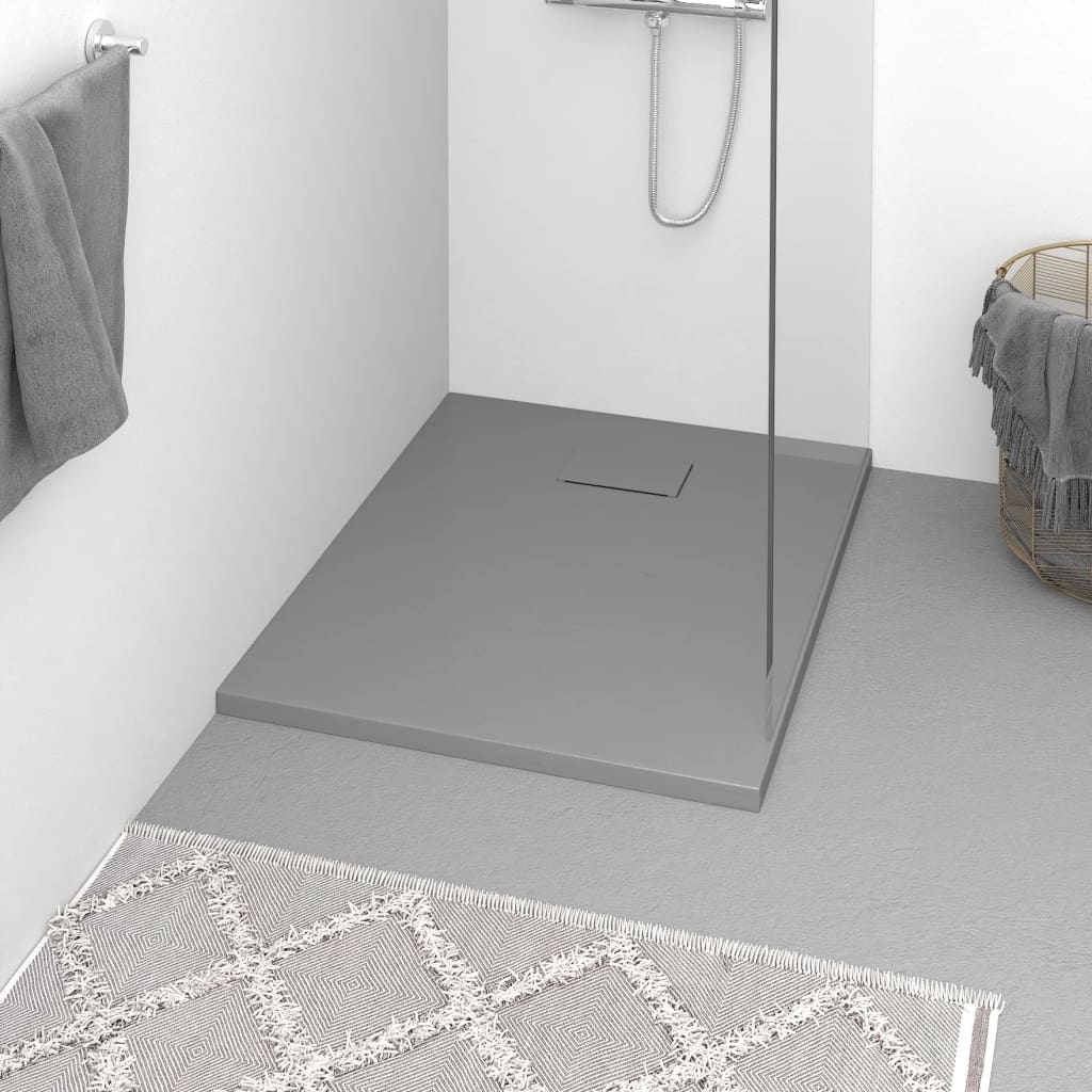 vidaXL Shower Tray 80x80 cm SMC White