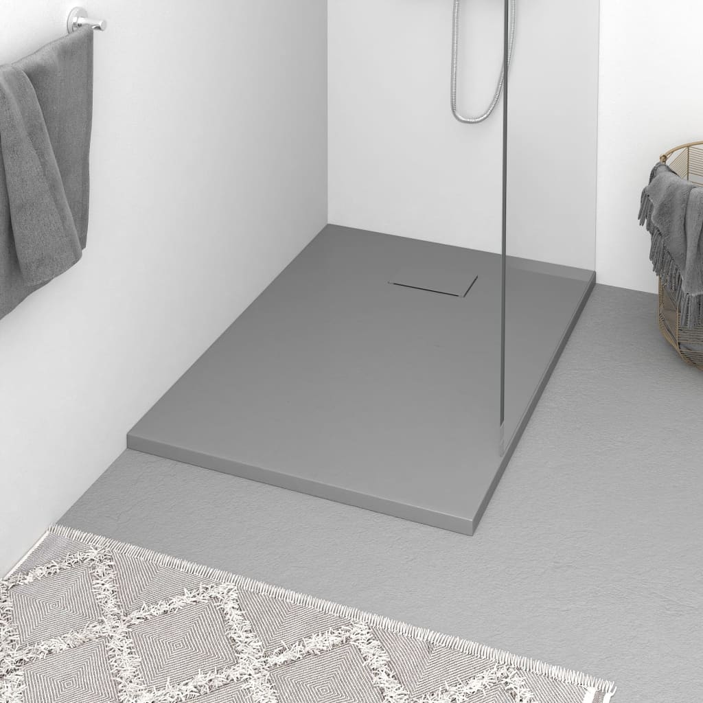 vidaXL Shower Tray 80x80 cm SMC White